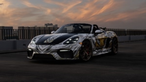 Porsche 718 Spyder in fleeting light