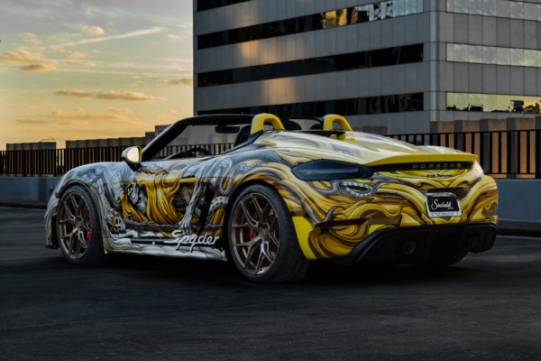 Porsche 718 Spyder at Sunset