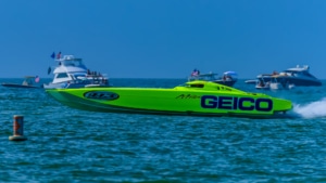 Miss Geico on Race Day