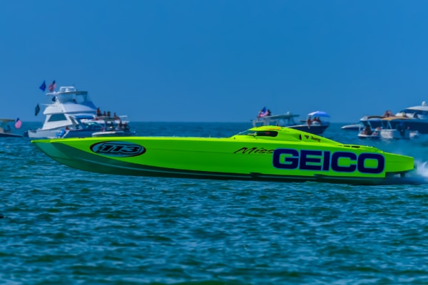 Miss Geico on Race Day